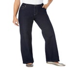 Stretch Denim Wide-Leg Five-Pocket Jeans image number null