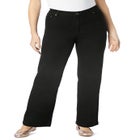 Stretch Denim Wide-Leg Five-Pocket Jeans image number null