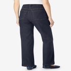 Stretch Denim Wide-Leg Five-Pocket Jeans image number null