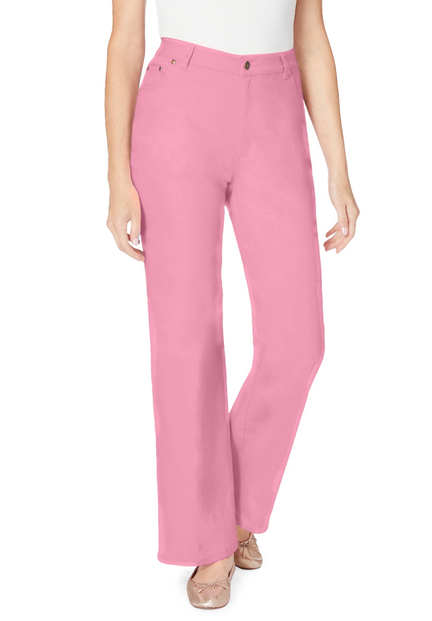 Stretch Denim Wide-Leg Five-Pocket Jeans image number 0