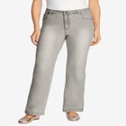 Stretch Denim Wide-Leg Five-Pocket Jeans image number null