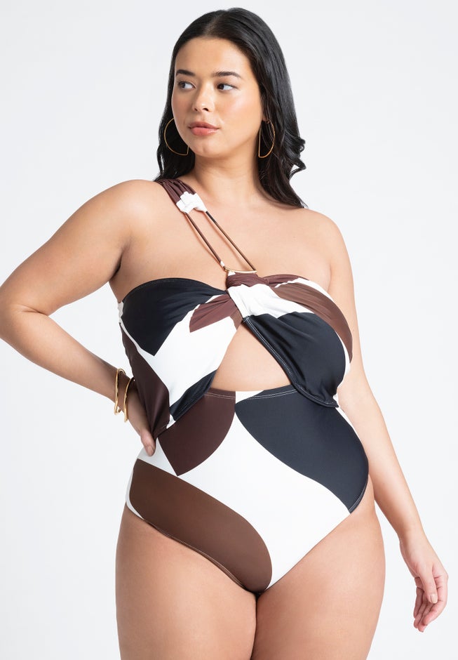 String One Shoulder With Front Cut-Out image number null