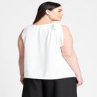 Shoulder Tie Boat Neck Top image number null