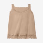 Lace-Trim V-Neck Tank image number null