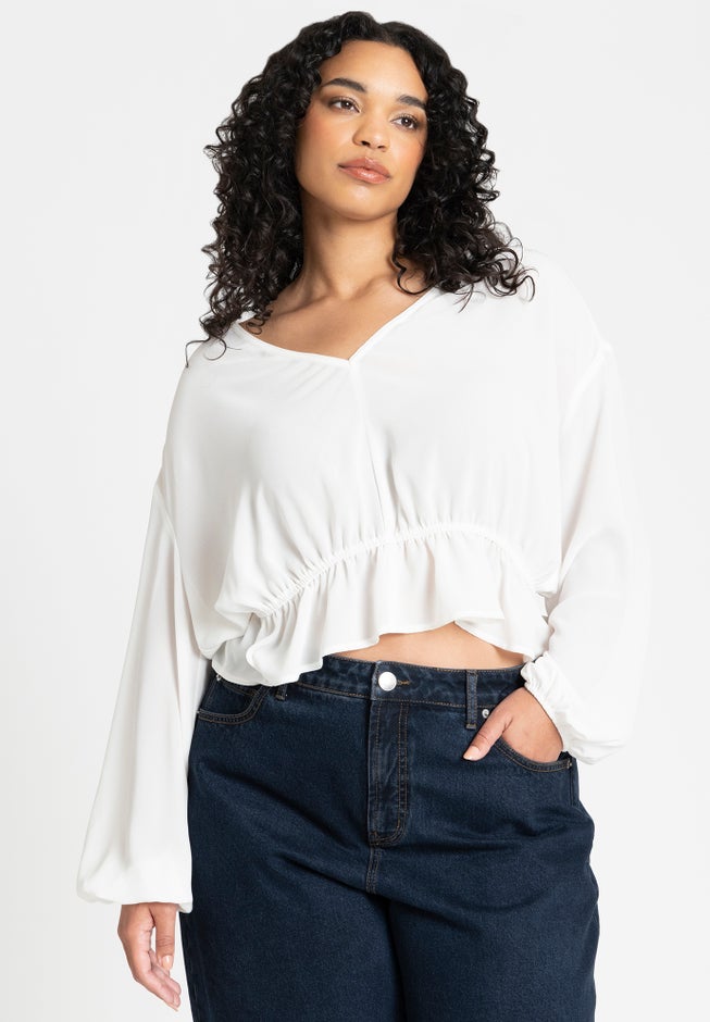 Relaxed Peasant Blouse image number null