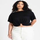 Hardware Shirred Tee image number null