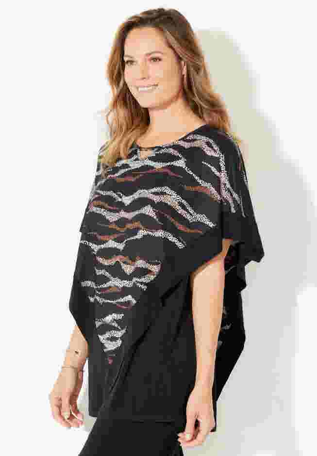 AnyWear Poncho Overlay Duet Top image number 2