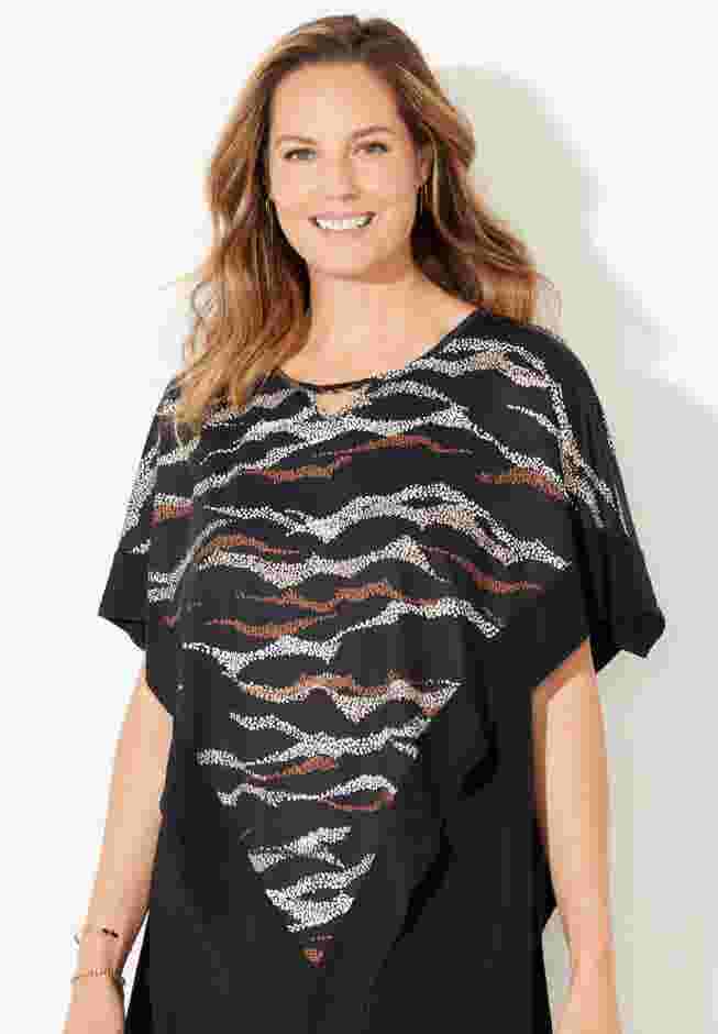 AnyWear Poncho Overlay Duet Top image number 3