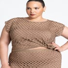 Metallic Knitted Sweater image number null