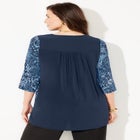 V-Neck Pleated Tunic image number null