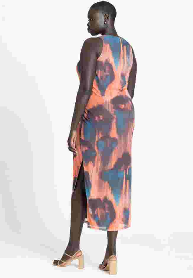 Printed Mesh Dress image number 1