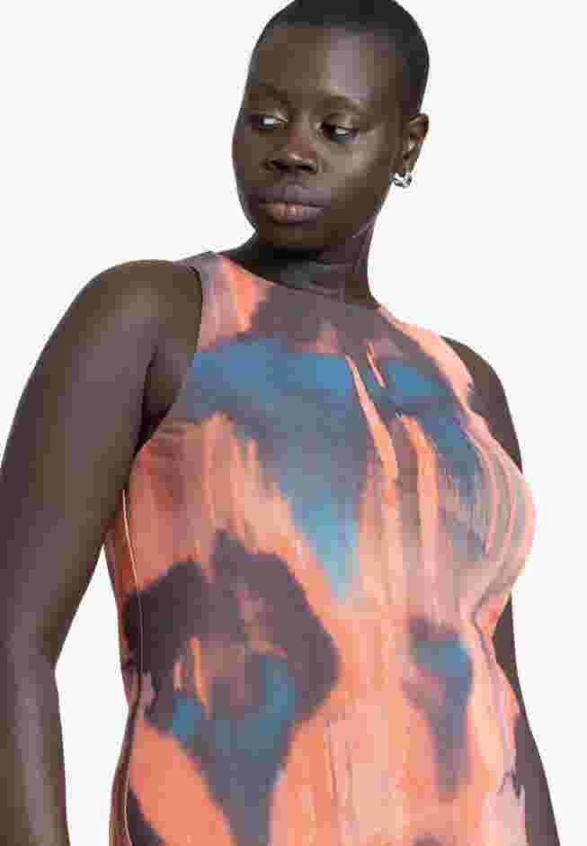 Printed Mesh Dress image number 2