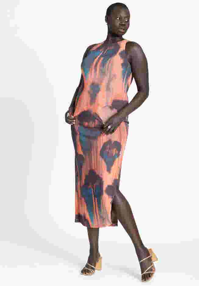 Printed Mesh Dress image number 0