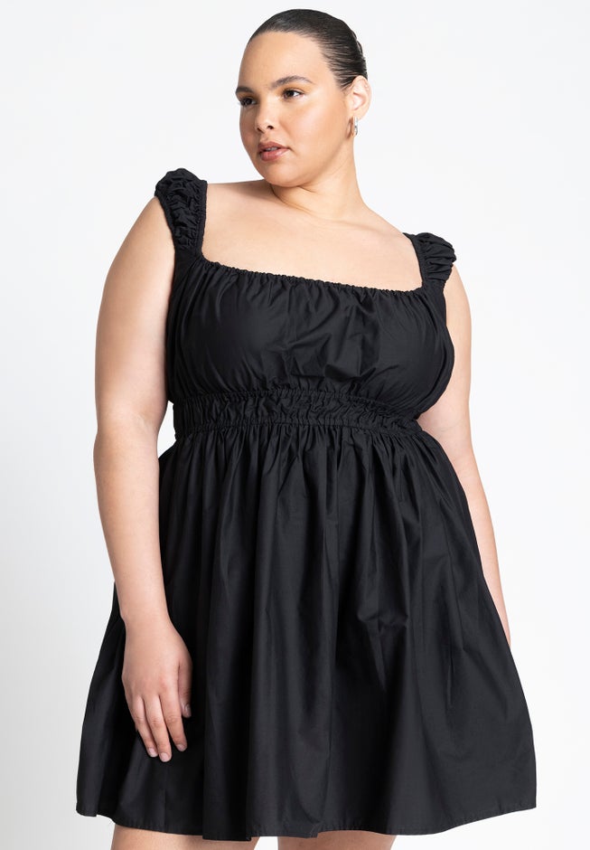 Poplin Flare Mini Dress image number null