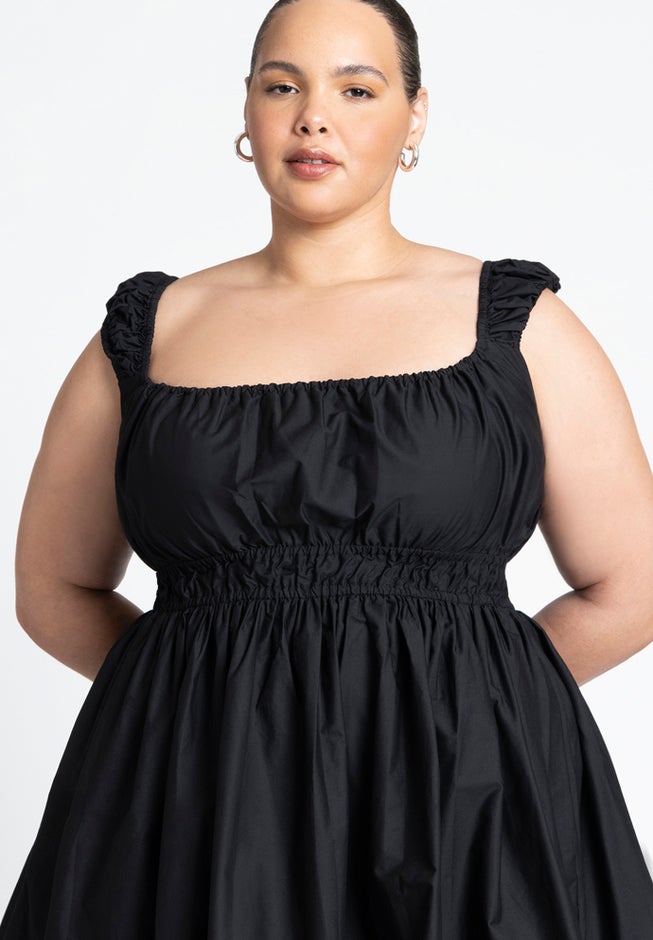 Poplin Flare Mini Dress image number null