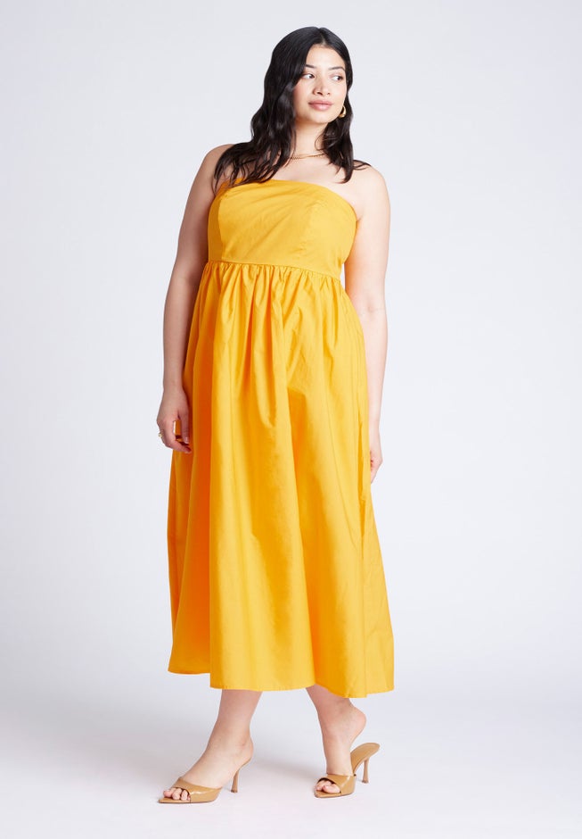Poplin Fit And Flare Maxi Dress image number 1
