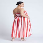 Poplin Fit And Flare Maxi Dress image number null