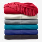 Fringed Shawl Collar Fleece Jacket image number null