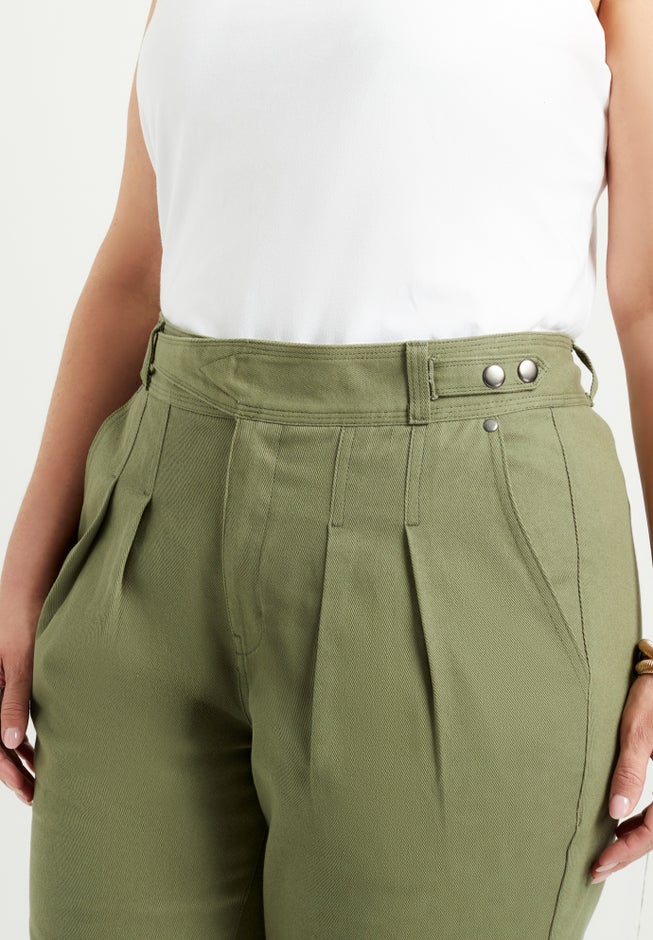 Straight-Leg Pleated Trousers image number 3