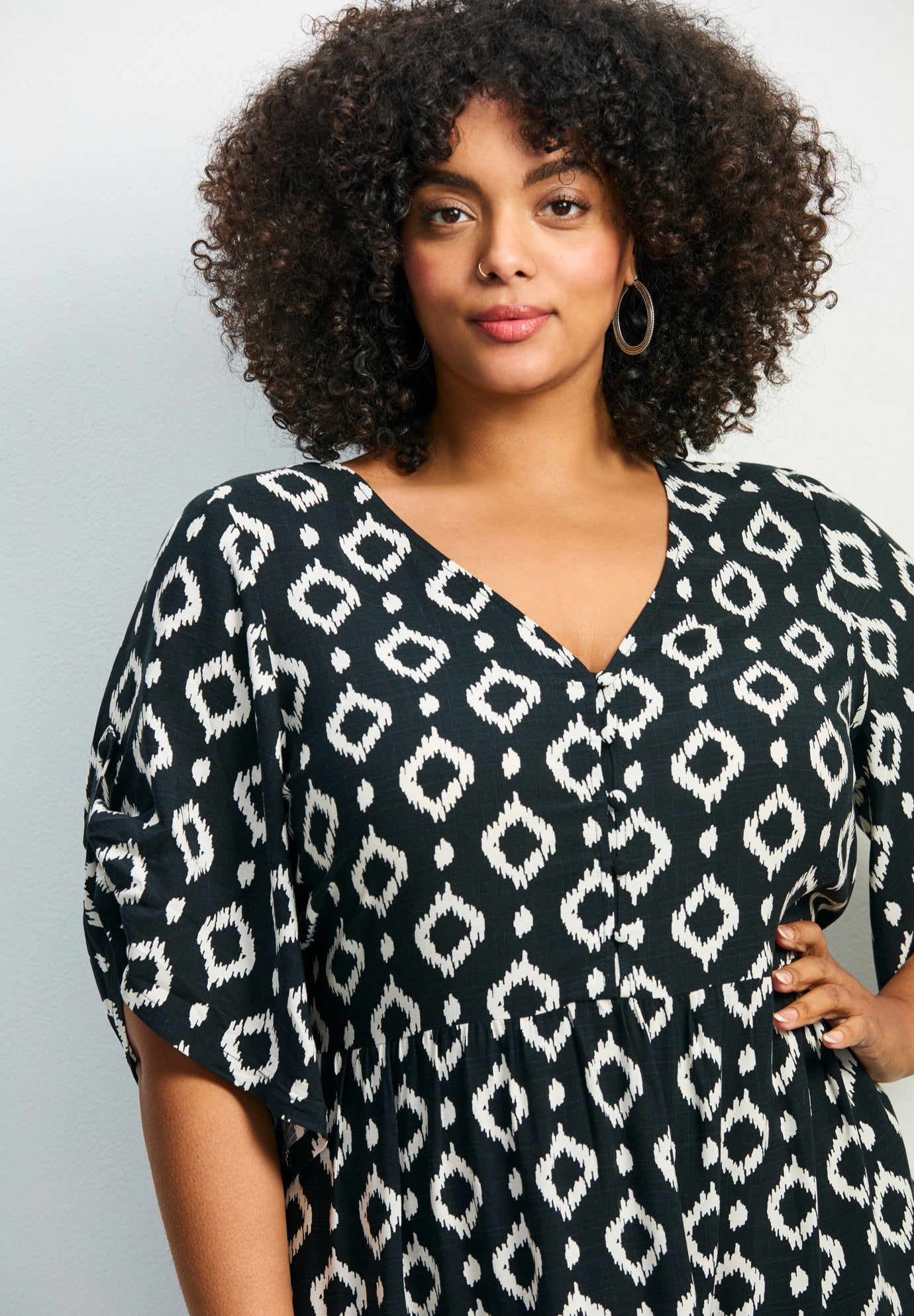 Ivy Tiered Button Front Dress image number 3