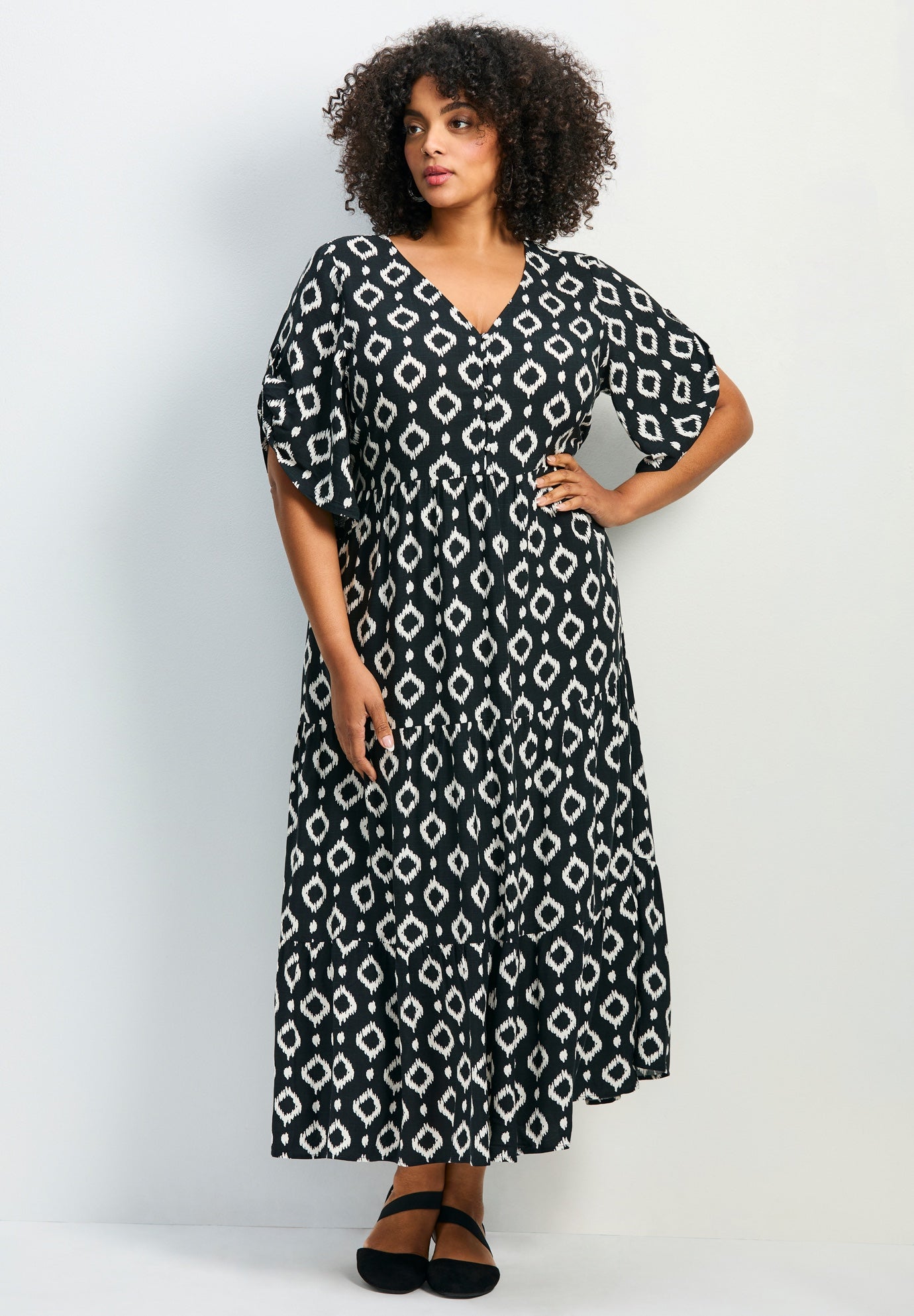 Ivy Tiered Button Front Dress image number 0
