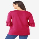 Plus Size Cotton Ultimate Bell Sleeve Tee image number null