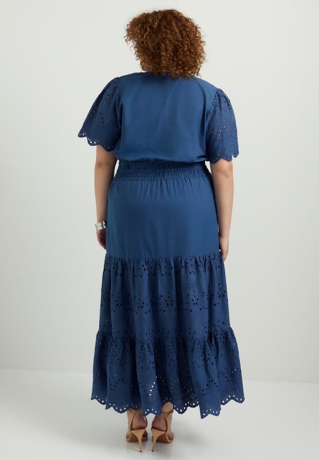 Eyelet Tiered Dress image number null