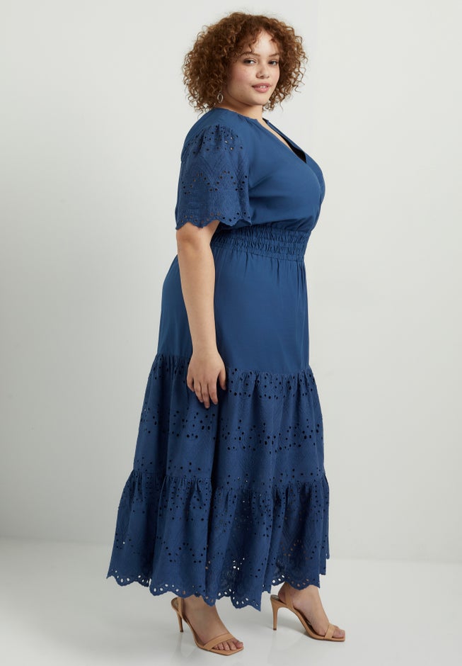 Eyelet Tiered Dress image number null