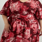 Raglan Puff-Sleeve Midi Dress image number null