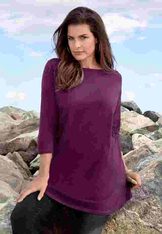 Ultimate Boatneck Tunic with Side Slits image number 6