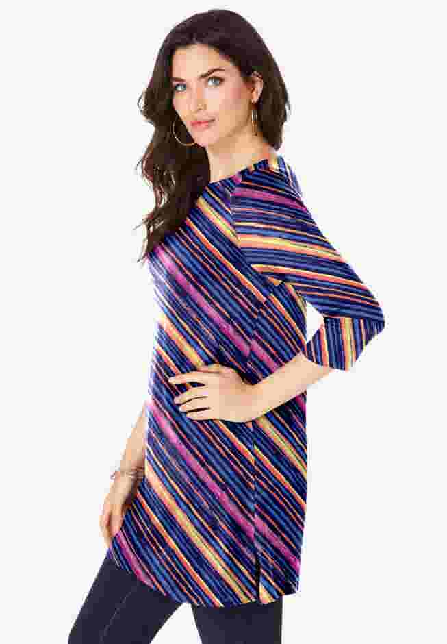 Ultimate Boatneck Tunic with Side Slits image number 2