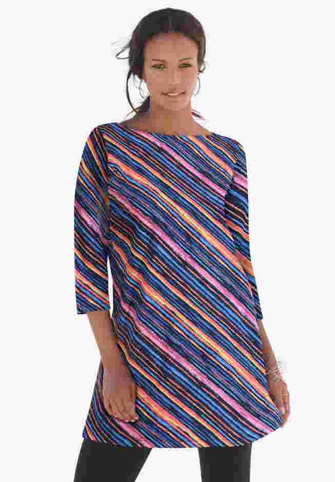 Ultimate Boatneck Tunic with Side Slits image number 0