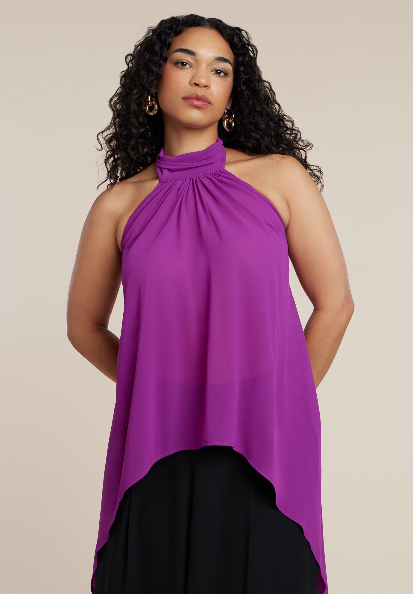 High-Low Halter Top image number 3