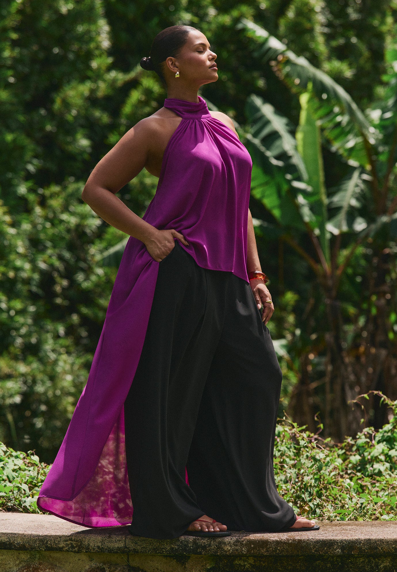 High-Low Halter Top image number 5