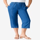 Plus Size Easy-Wear Straight Leg Capri image number null