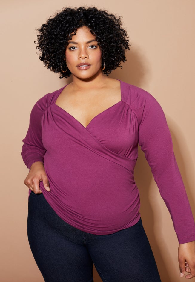 Faux Wrap Top image number null