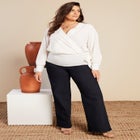 Faux Wrap Blouse image number null