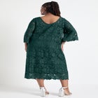Bell-Sleeve Lace Midi Dress image number null