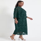 Bell-Sleeve Lace Midi Dress image number null