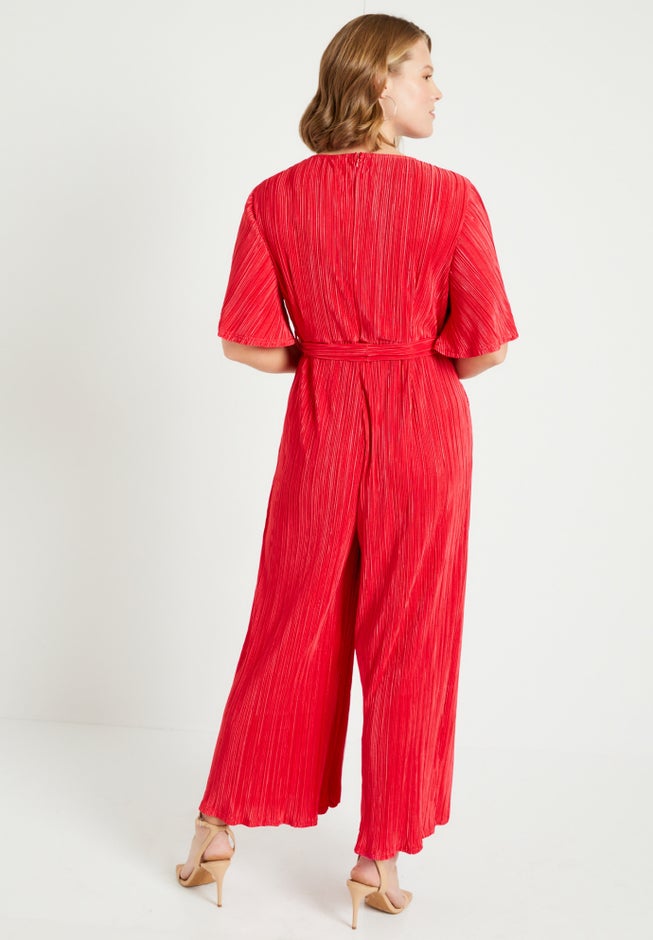 Wide-Leg Plisse Jumpsuit image number null