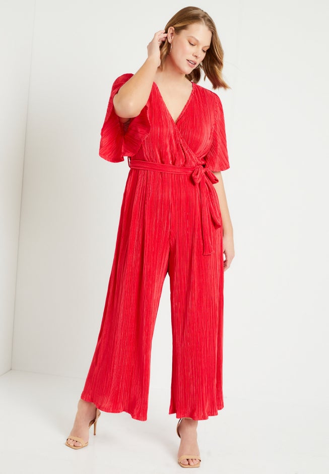 Wide-Leg Plisse Jumpsuit image number null