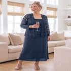 Embroidered Jacket Dress image number 4