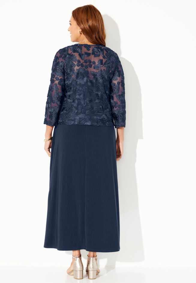 Embroidered Jacket Dress image number 1
