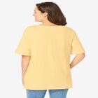 Perfect Cuffed Elbow-Sleeve Boat-Neck Tee image number null