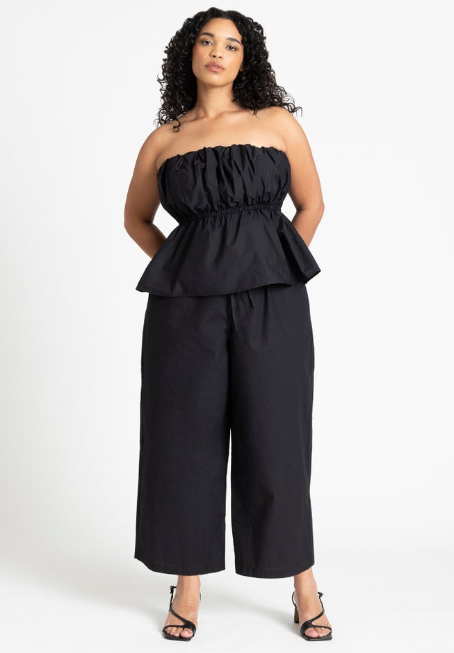 Drawstring Straight Leg Pant image number null