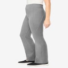Stretch-Cotton Knit Pull-On Bootcut Pocket Leggings image number null