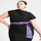 Gathered Belt With Buckle image number null