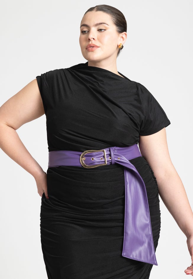 Gathered Belt With Buckle image number null