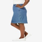 True Fit Stretch Denim Short Skirt image number null