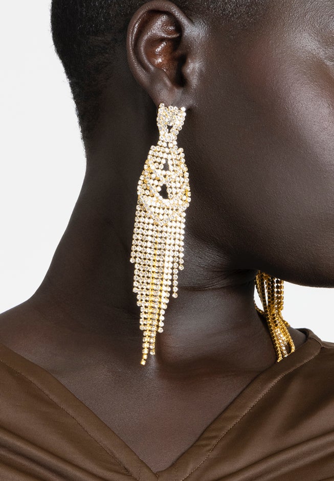 Sparkle Fringe Drop Earring image number null